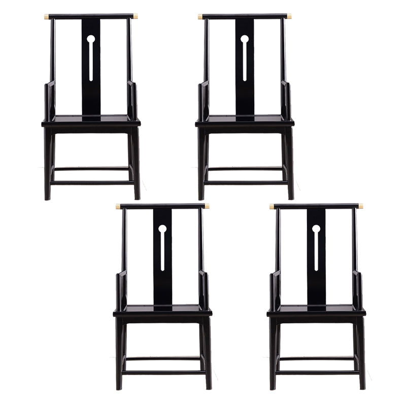 Solid Wood Traditional Dining Chair Matte Finish Side Chair for Home