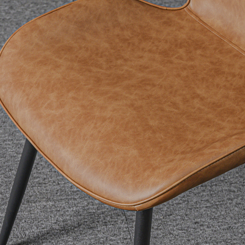 Metal Industrial Side Chair Matte Finish Wingback Dining Chair