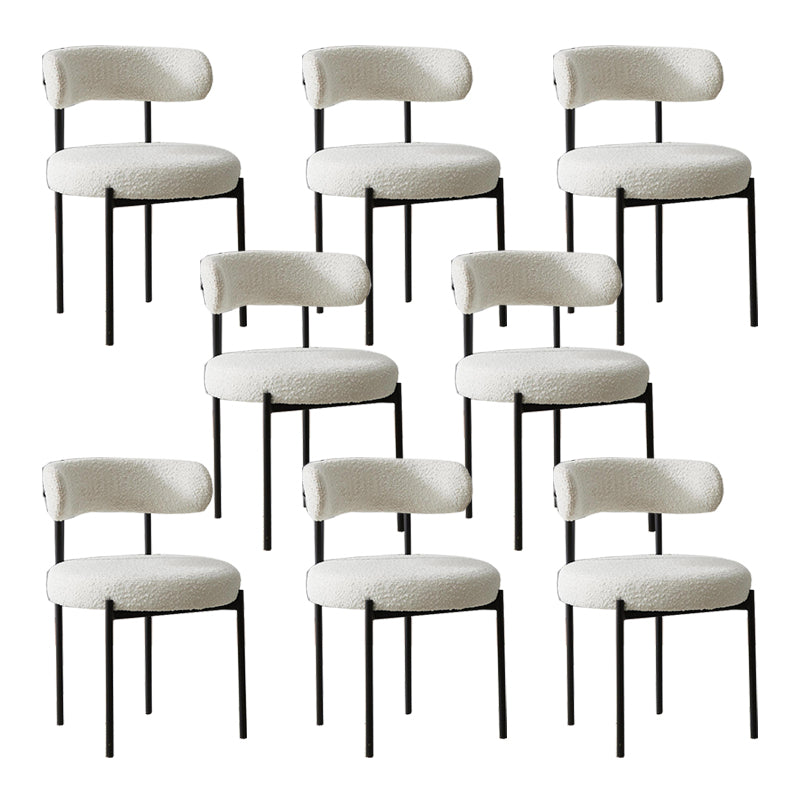 Open Back Dining Side Chair Contemporary Armless Dining Chairs