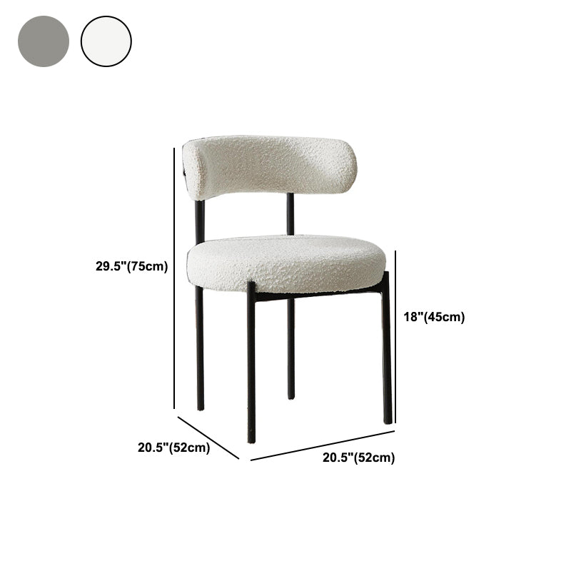 Open Back Dining Side Chair Contemporary Armless Dining Chairs