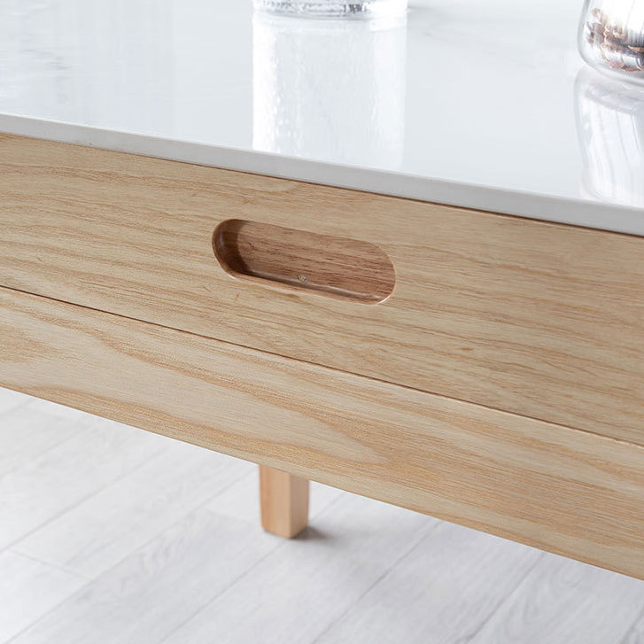 Modern Extendable Furniture Round White Sintered Stone Dining Table with 4 Legs