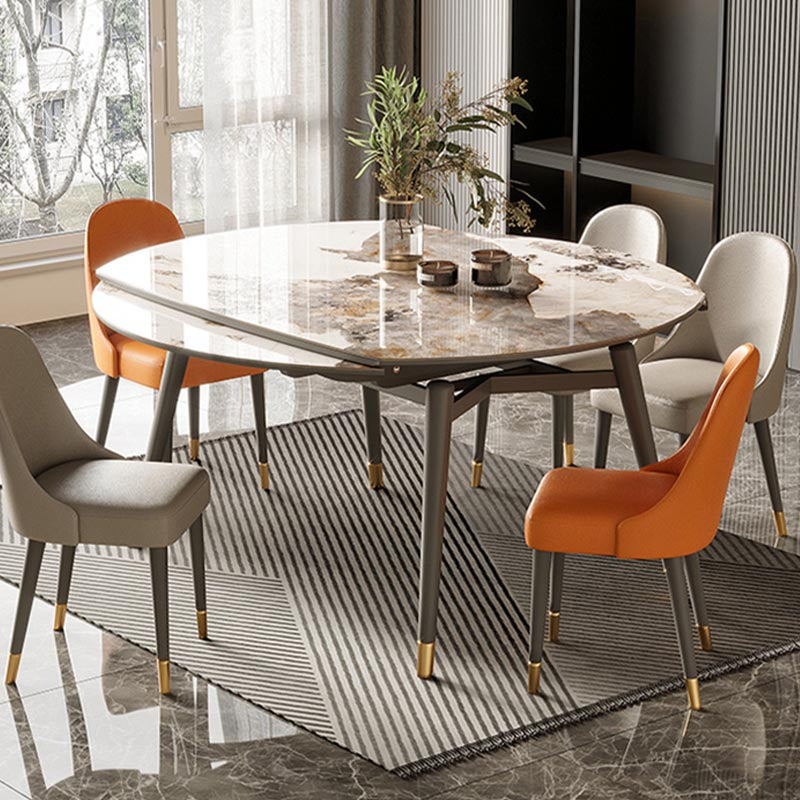 4-foot Solid Wood Table Round Traditional Luxury Extendable Dining Table