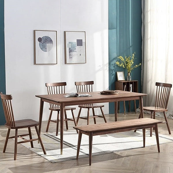 Rectangle Shape Kitchen Table Luxury Dining Room Desk with 4 Legs