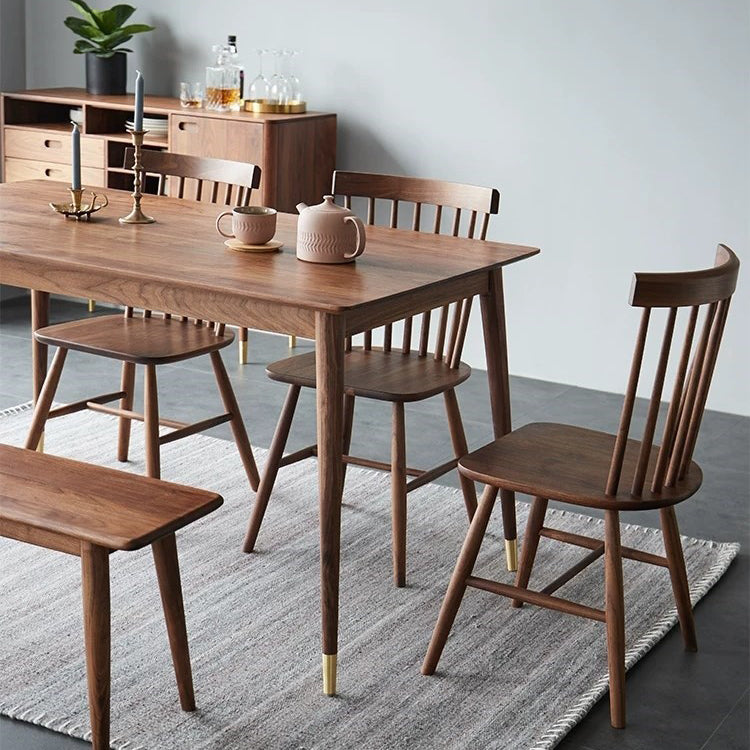 Rectangle Shape Kitchen Table Luxury Dining Room Desk with 4 Legs