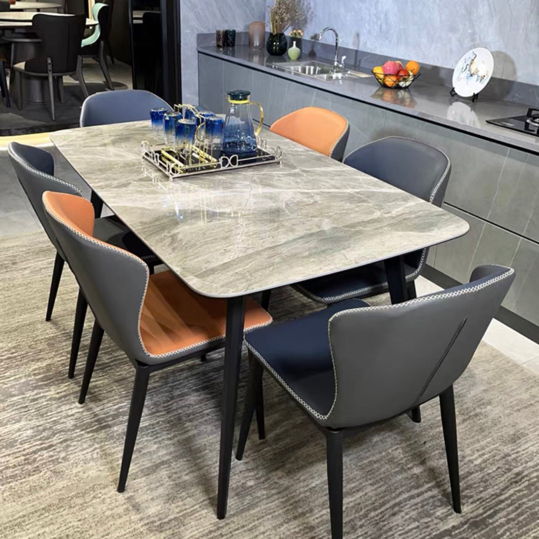 Rectangle Dining Room Table Industrial Kitchen Desk with 4 Legs