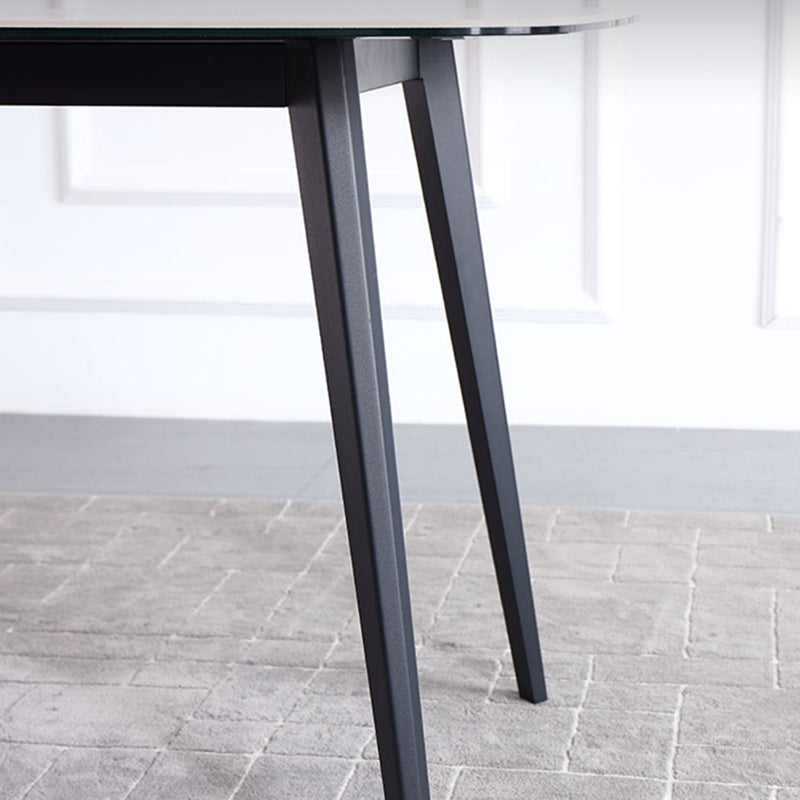 Rectangle Dining Room Table Industrial Kitchen Desk with 4 Legs