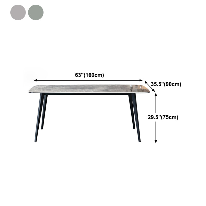 Rectangle Dining Room Table Industrial Kitchen Desk with 4 Legs