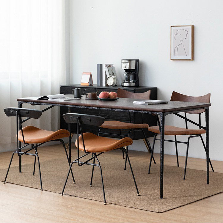 Rectangle Dining Room Table Luxury Style Home Desk with 4 Legs