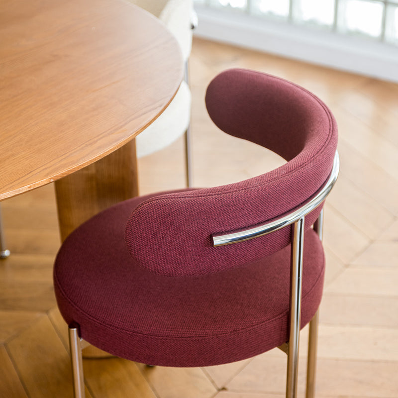 Contemporary Style Dining Chairs Upholstered Open Back Armless Chair for Home