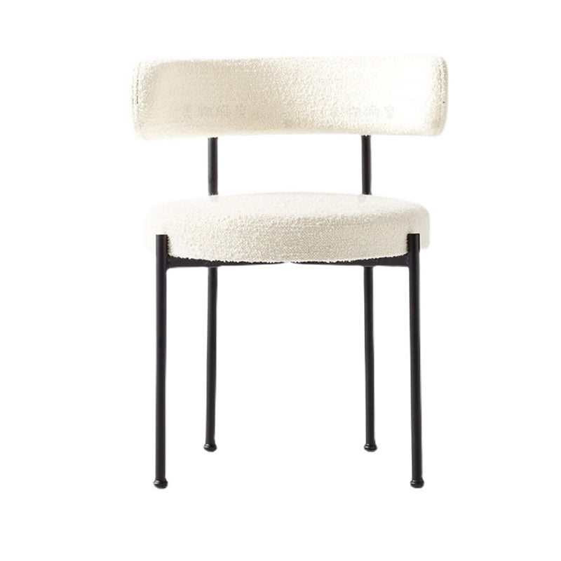 Contemporary Style Dining Chairs Upholstered Open Back Armless Chair for Home