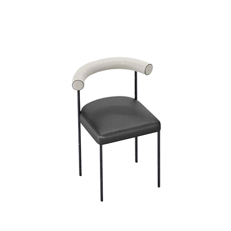 Open Back Dining Side Chair Contemporary Armless Dining Chairs for Home