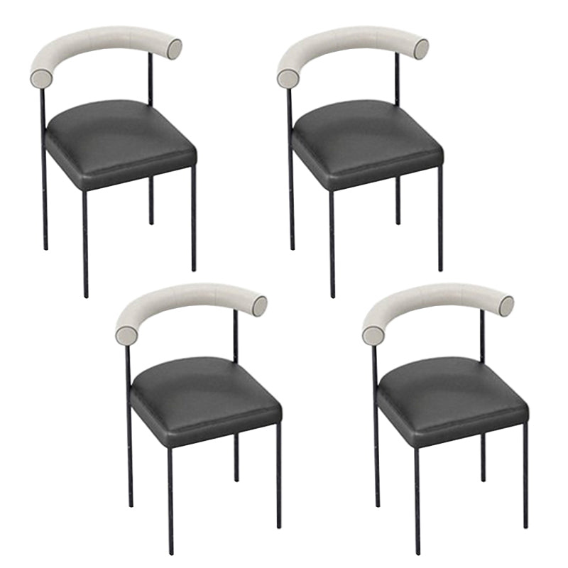 Open Back Dining Side Chair Contemporary Armless Dining Chairs for Home
