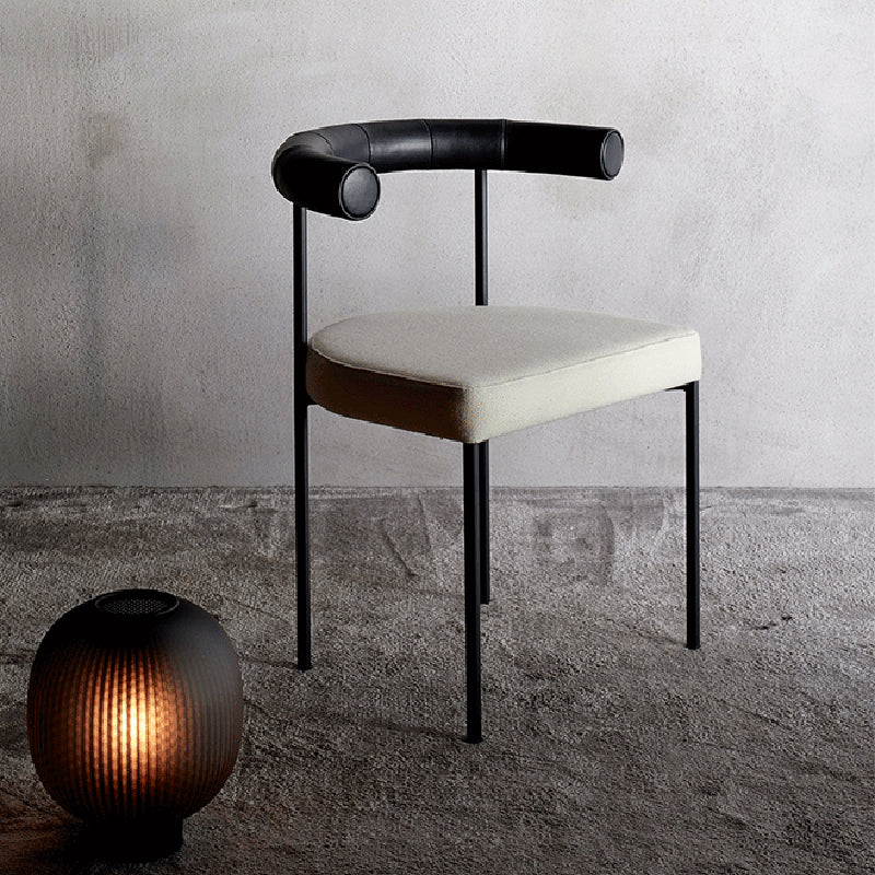 Open Back Dining Side Chair Contemporary Armless Dining Chairs for Home