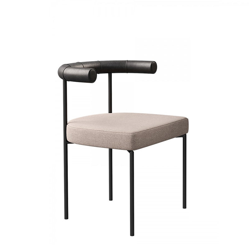 Open Back Dining Side Chair Contemporary Armless Dining Chairs for Home