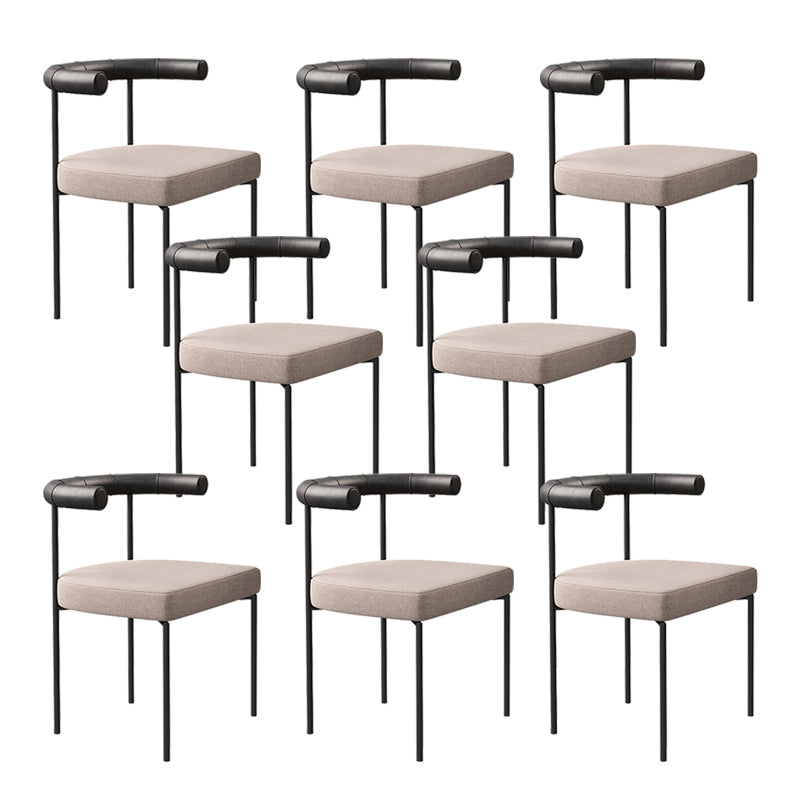 Open Back Dining Side Chair Contemporary Armless Dining Chairs for Home