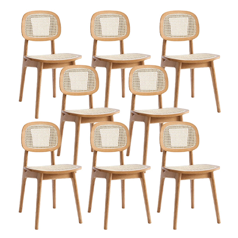 Rubber Wood Dining Chairs Scandinavian Open Back Dining Side Chair