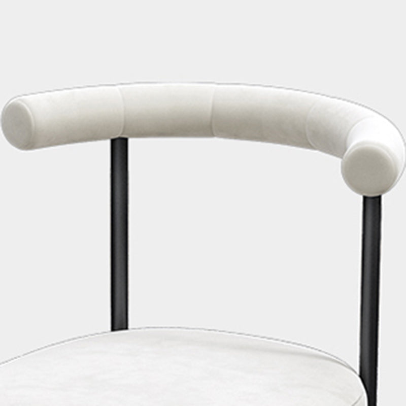 Black Iron Legs Dining Chairs Modern Armless Side Chair for Home