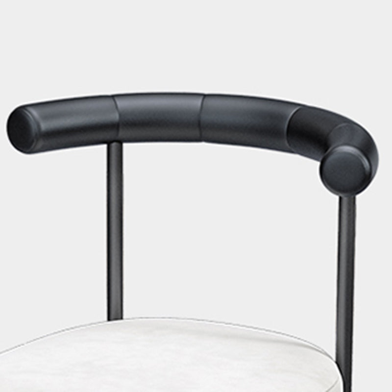 Black Iron Legs Dining Chairs Modern Armless Side Chair for Home