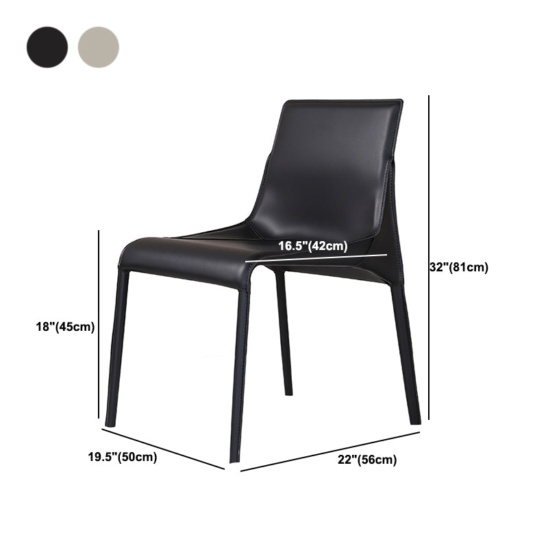 Upholstered Dining Chairs Modern Faux Leather Dining Side Chair