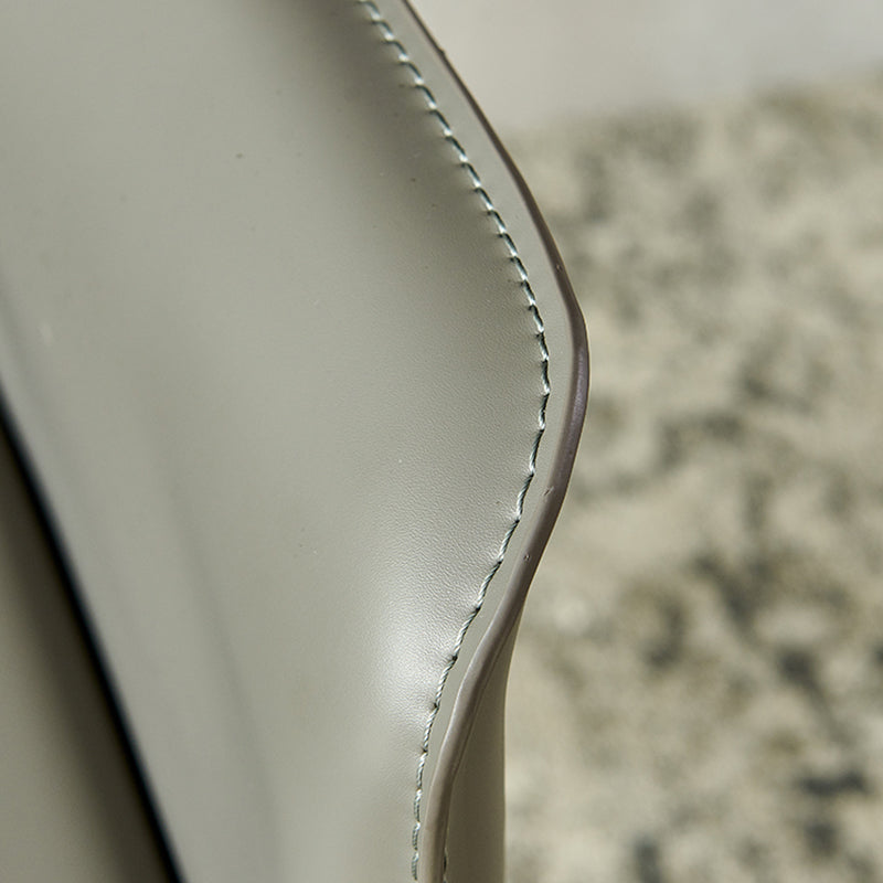 Modern Style Upholstered Dining Chair Faux Leather Dining Armchair