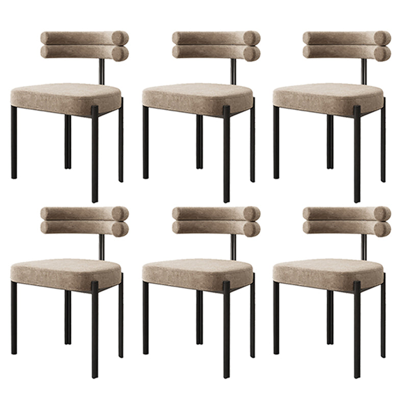 Contemporary Home Side Chair Upholstered Armless Dining Chairs