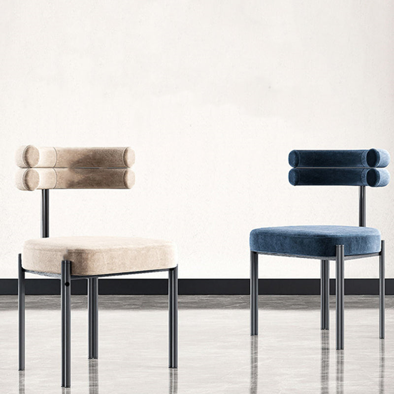 Contemporary Home Side Chair Upholstered Armless Dining Chairs