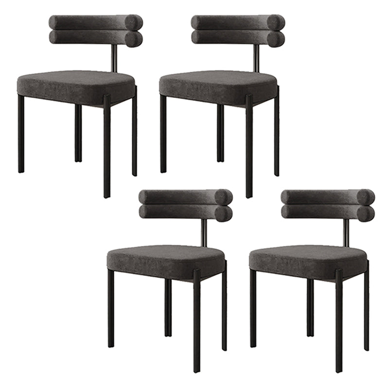 Contemporary Home Side Chair Upholstered Armless Dining Chairs