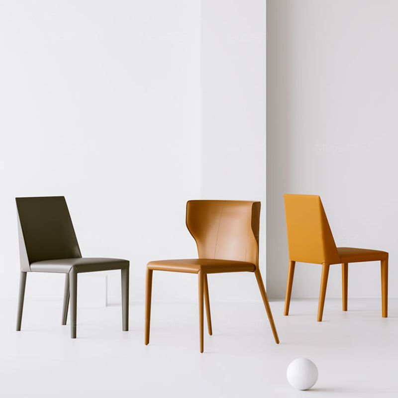 Matte Finish Dining Chair for Home Metal Modern Indoor Side Chair