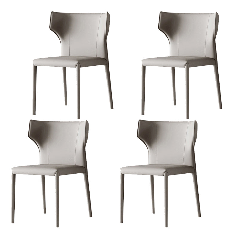 Matte Finish Dining Chair for Home Metal Modern Indoor Side Chair