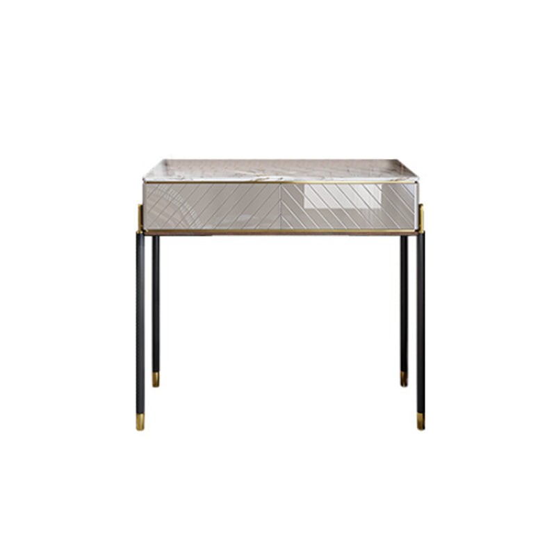 30" High Vanity Set with Stool 1-Drawer Stone Makeup Dressing Table