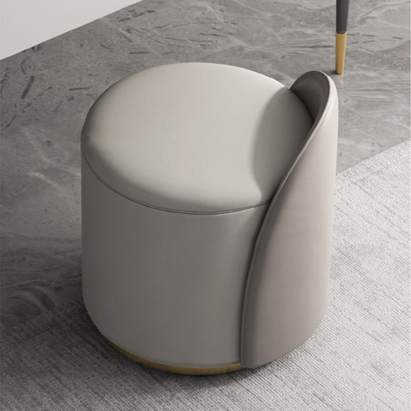 39.37" Wide Vanity Set with Stool Stone Top Makeup Vanity Table in White