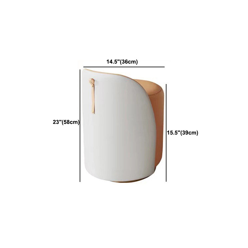 White Glam Vanity Dressing Table Set with Stool & 5 Storage Drawers