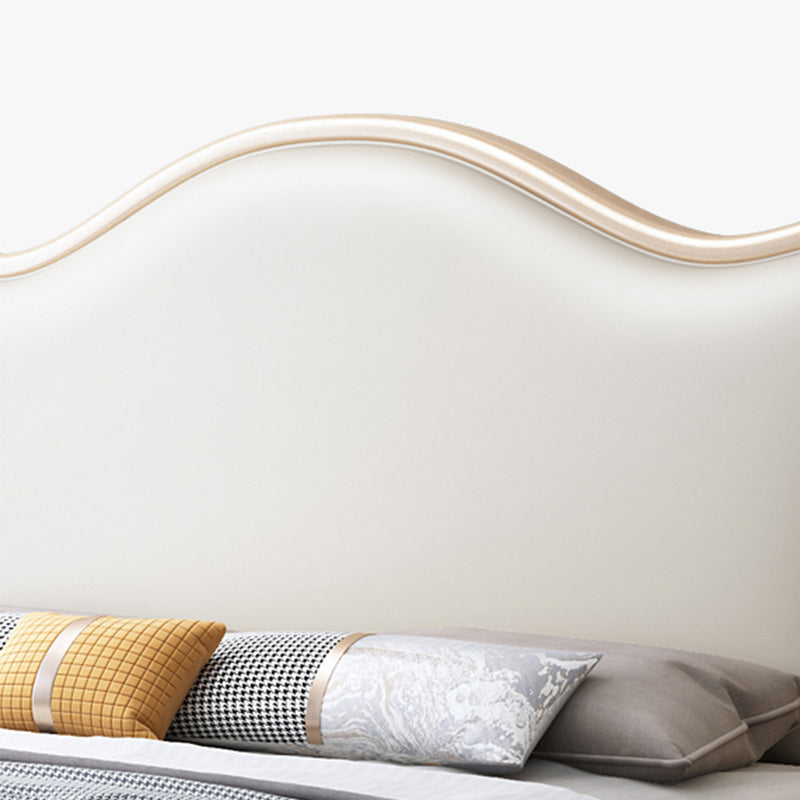 Modern Wood and Upholstered Standard Bed 57.5" Tall Panel Bed