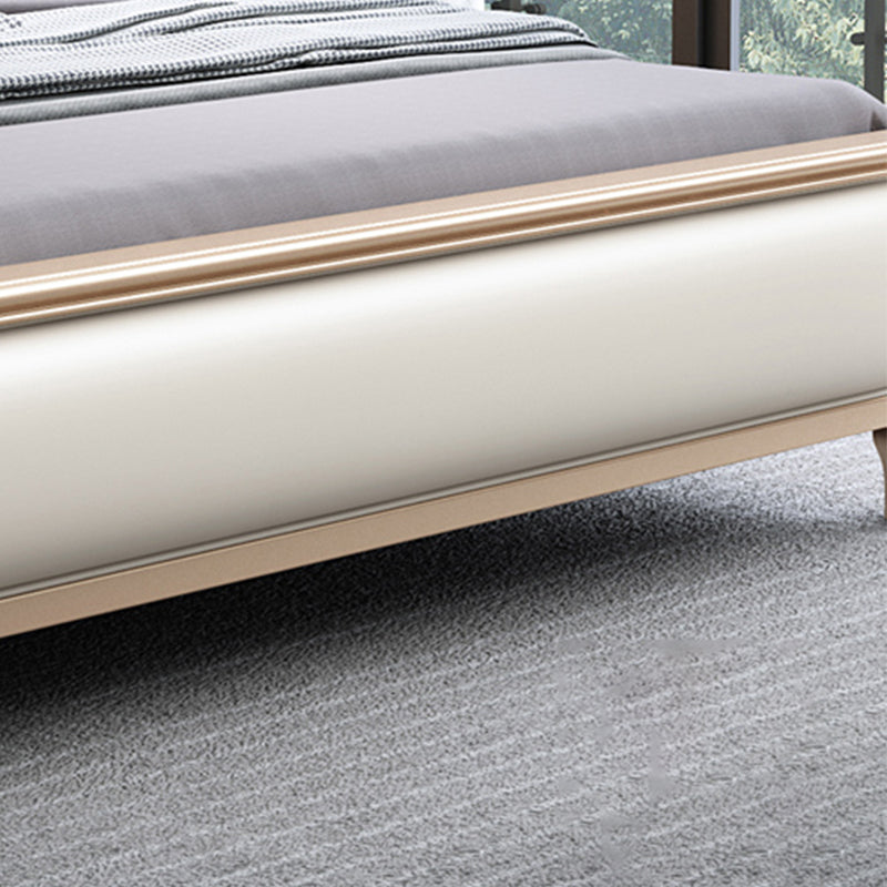 Modern Wood and Upholstered Standard Bed 57.5" Tall Panel Bed