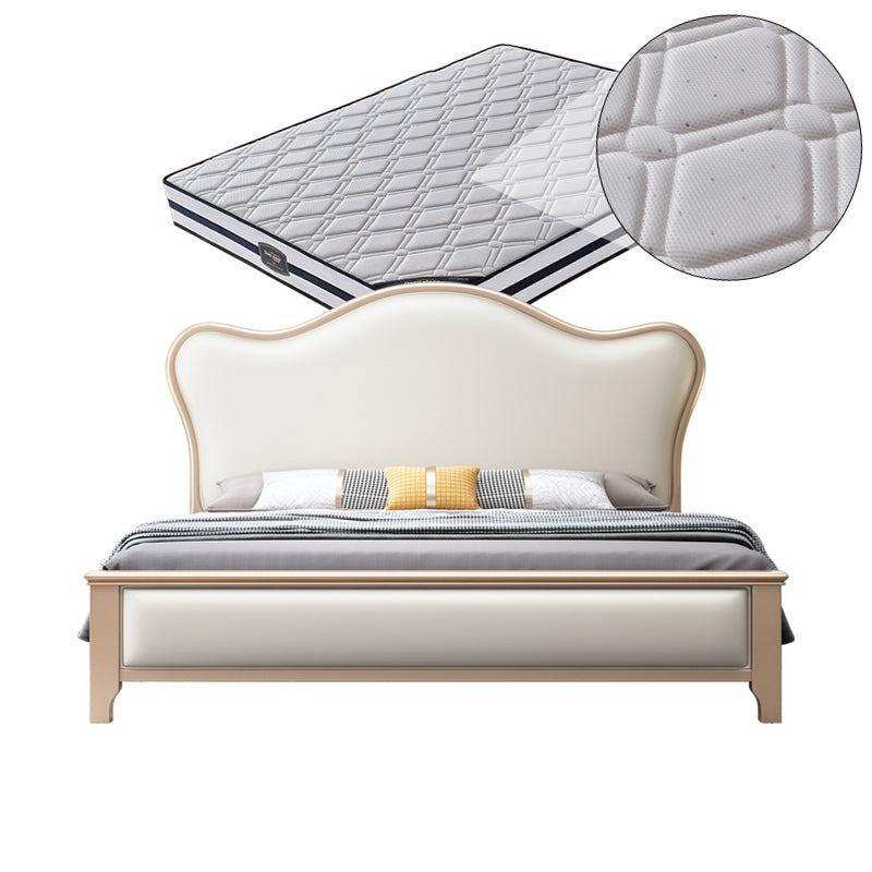 Modern Wood and Upholstered Standard Bed 57.5" Tall Panel Bed