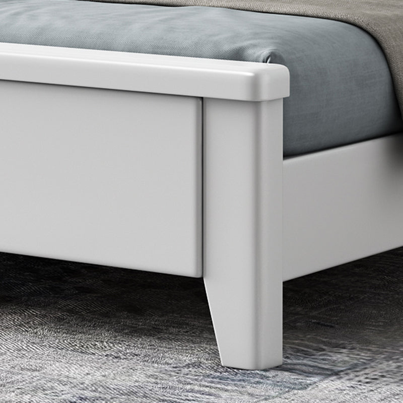 Contemporary Standard Bed Solid Wood Panel Bed with Headboard