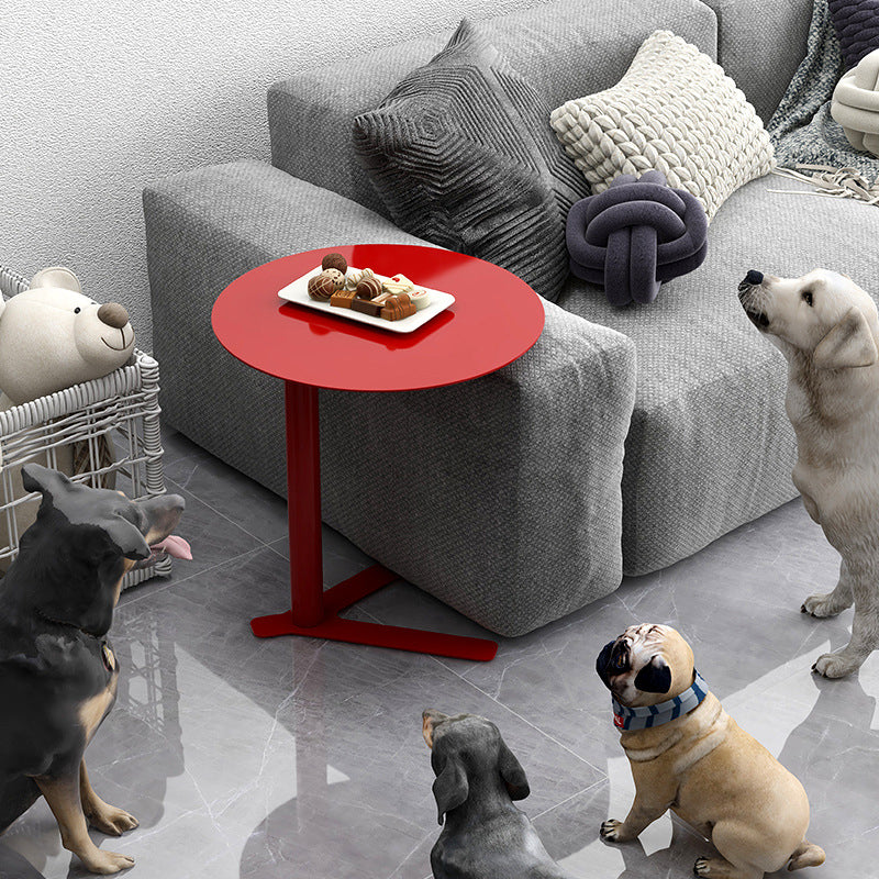 Metal Round Side End Table Minimalist Side Table for Living Room