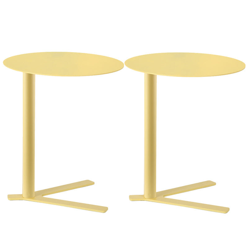 Metal Round Side End Table Minimalist Side Table for Living Room