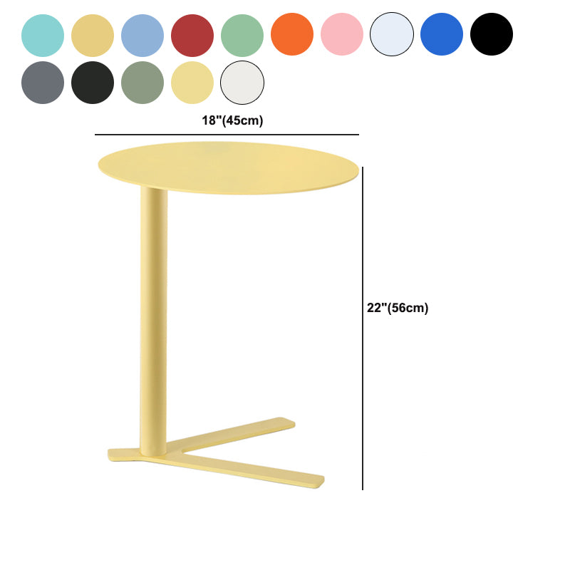 Metal Round Side End Table Minimalist Side Table for Living Room