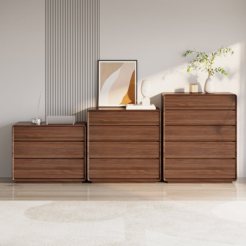 Modern Rectangle Cabinet Brown Wood Side Cabinet with Drawer