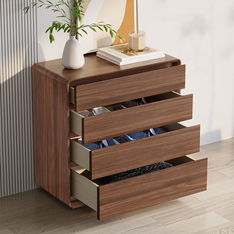 Modern Rectangle Cabinet Brown Wood Side Cabinet with Drawer