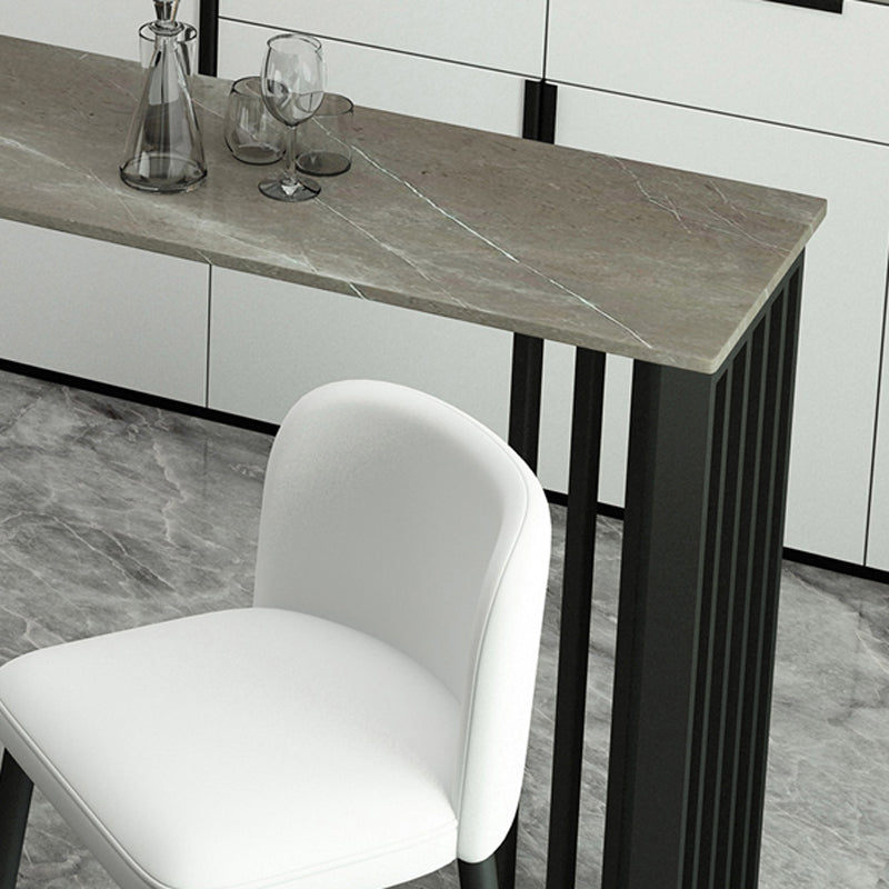 Industrial 1/2/4 Pieces Bar Table Set Rectangle Bar Table with High Metal Stools