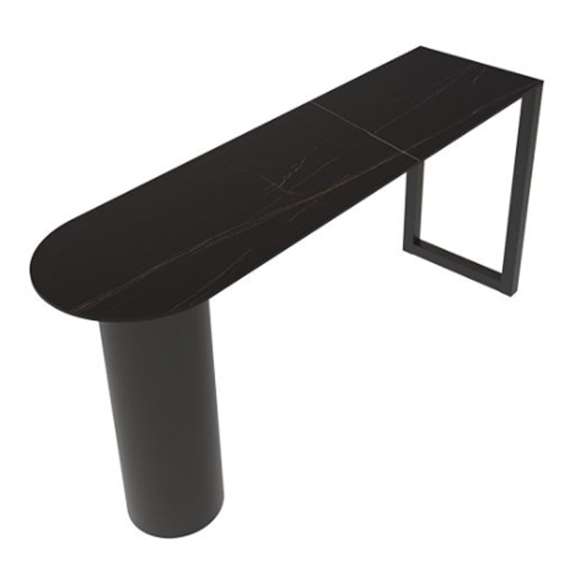 Modern 1/3 Pieces Bar Table Set Stone Counter Table with Stools for Living Room