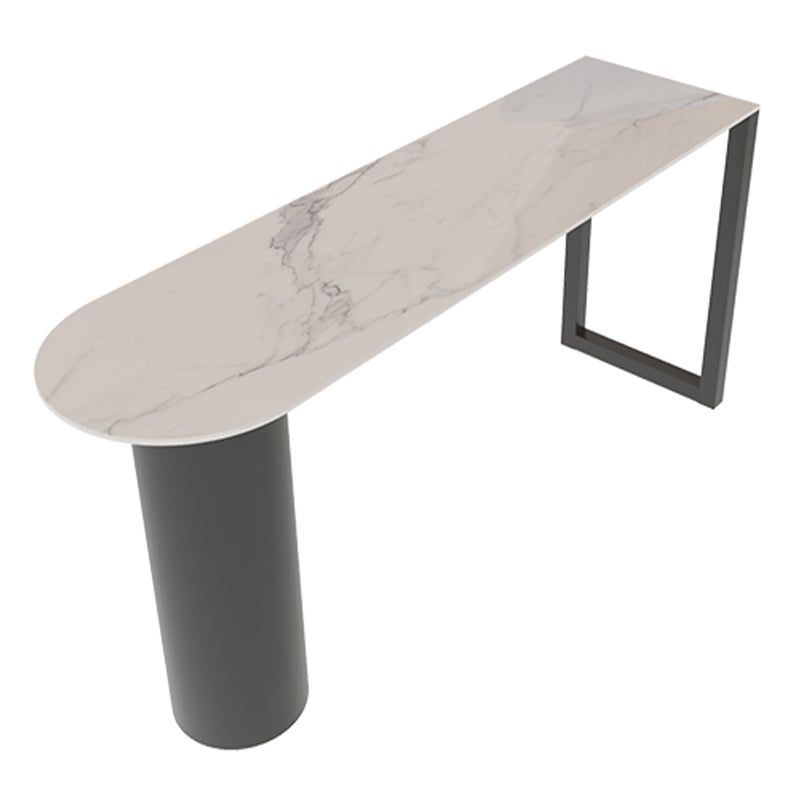 Modern 1/3 Pieces Bar Table Set Stone Counter Table with Stools for Living Room