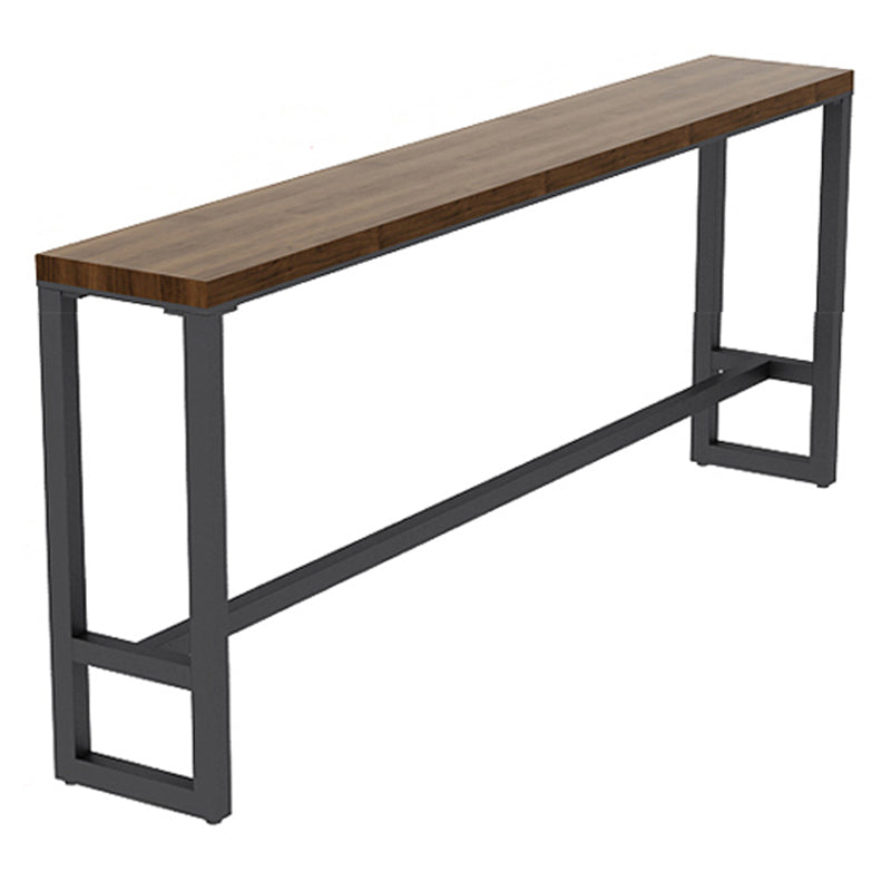 Industrial Wood Bar Table Set 1/2/7 Pieces Rectangular Counter Set for Home Use