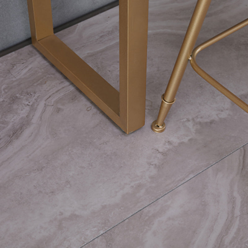 Glam Indoor 1/2/3/4/9 Pub Dining Set Pieces Rectangle White Marble Bistro Set