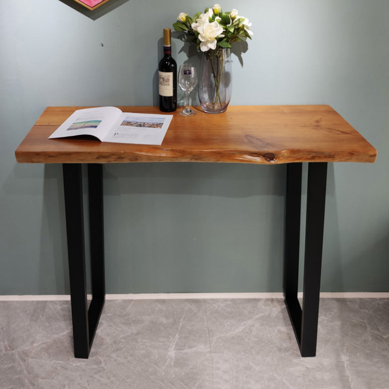 Indoor Modern Bar Pub Table Set 1/2/3/4/6 Pieces Solid Wood Pub Table Set in Natural