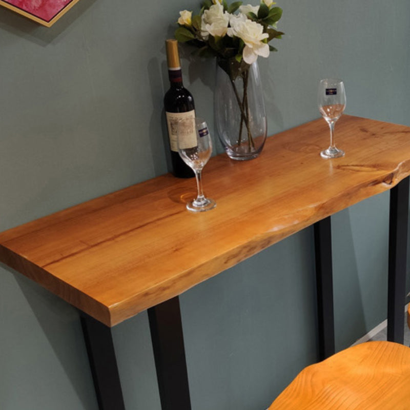 Indoor Modern Bar Pub Table Set 1/2/3/4/6 Pieces Solid Wood Pub Table Set in Natural