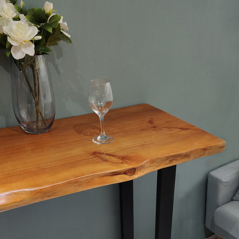 Indoor Modern Bar Pub Table Set 1/2/3/4/6 Pieces Solid Wood Pub Table Set in Natural