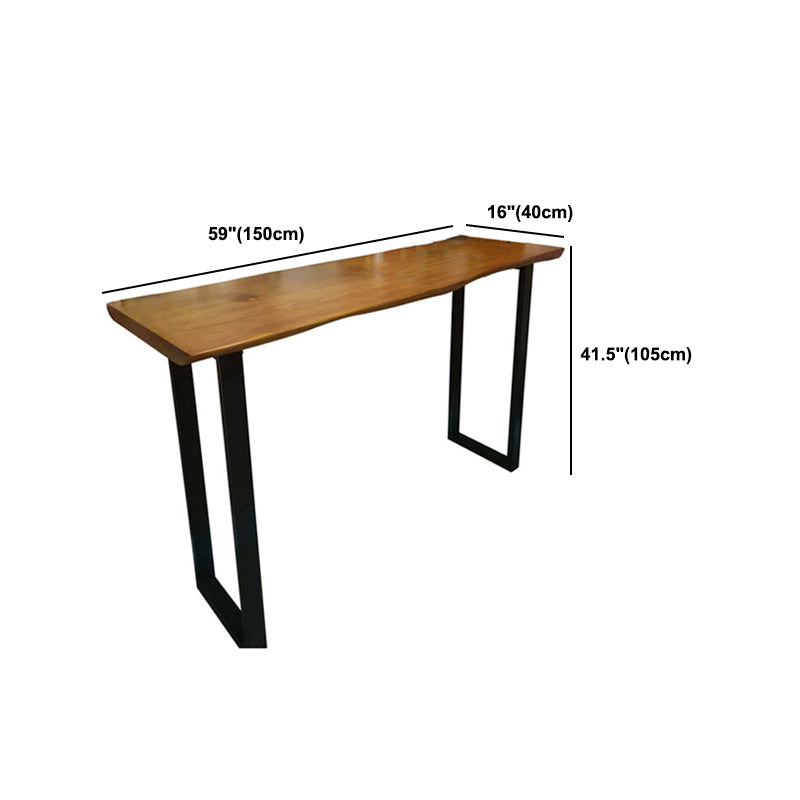 Indoor Modern Bar Pub Table Set 1/2/3/4/6 Pieces Solid Wood Pub Table Set in Natural